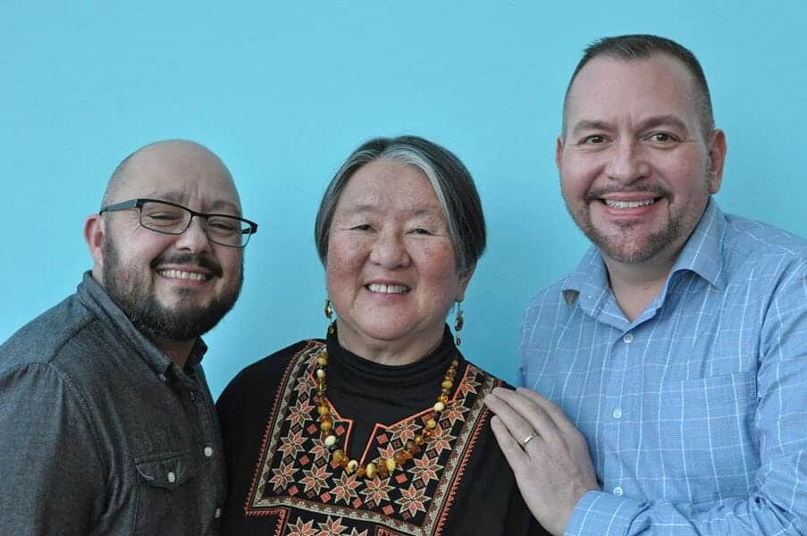 Photo of Brian Brunius, Christopher Tellez, and Phyllis Lei Furumoto