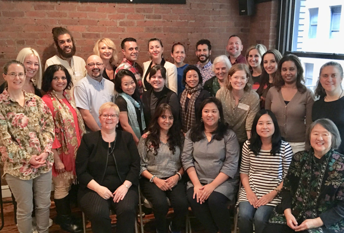 Phyllis Lei Furumoto, Lineage Bearer of Usui Shiki Ryoho, with students of the NYC Reiki Center in November 2018.