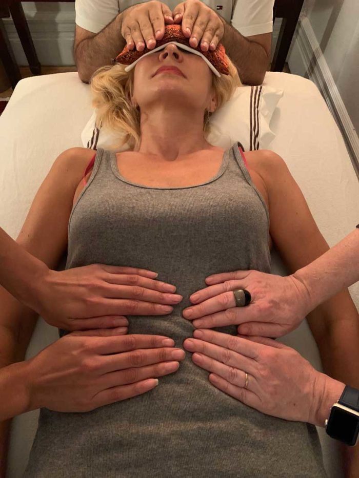 Students of the NYC Reiki Center participating in a Monday night Reiki Circle