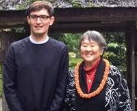 Photo of Phyllis Lei Furumoto with Usui Shiki Ryoho lineage bearer Johannes Reindl