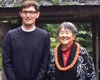 Photo of Phyllis Lei Furumoto with Usui Shiki Ryoho lineage bearer Johannes Reindl