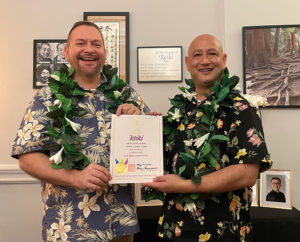 Reiki master initiation and awarding of certificates to Simon John Light, New York City, May 22, 2022