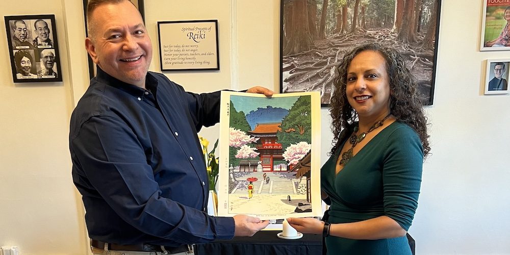 Photo of newly-initiated Reiki master, Sonia Elena Ramos, on November 18, 2023.