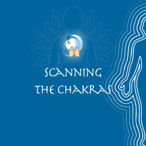 A graphic showing outlines of the human aura, and the words "Scanning the Chakras" with Brian Brunius at NYC Reiki Center