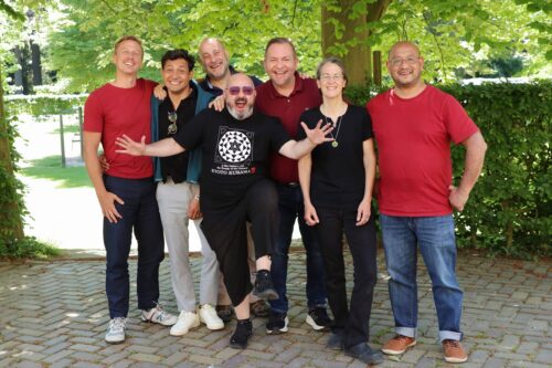 Reiki Masters and Master Candidates from Brian Brunius' lineage at the 43rd conference of The Reiki Alliance, in Biezenmortel, Netherlands.