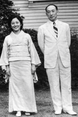 Photo of Hawayo Takata and Chujiro Hayashi in Honolulu Hawaii together in 1936.