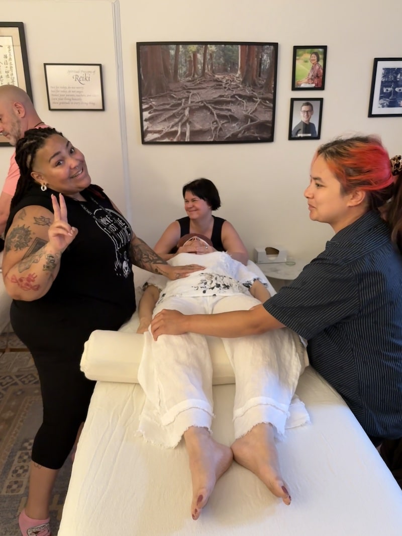 Students of the NYC Reiki Center participating in a Monday night Reiki Circle.